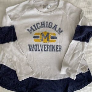 Michigan Wolverines Retro Brand Waffle Thermal Long Sleeve